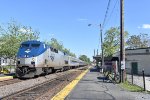 Amtrak Train # 685 with P42DC # 86 on the point  passing W. Medford Station